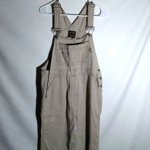 Vintage cream colored squeeze large overalls